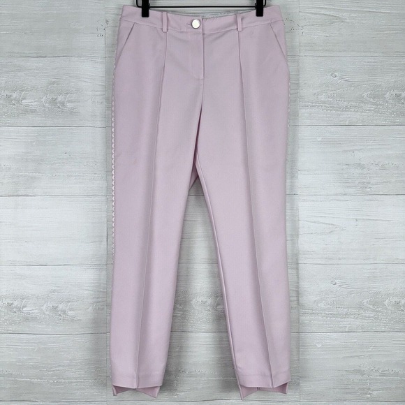Ted Baker Anett Side Seam Detail Trousers Ankle Pants Size US 6 Baby Pink